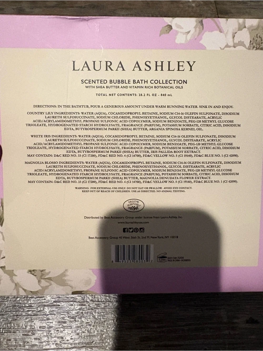 Laura Ashley Bubble Bath Trio Gift Set